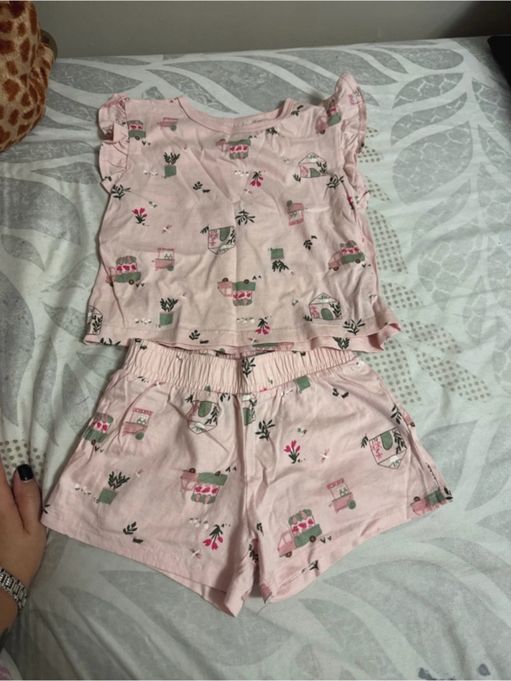 Carter's Light Pink Floral & Market Cart